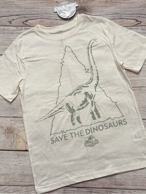 Universal Jurassic World Brontosaurus Dinosaur Tshirt Boys NWT 10/12